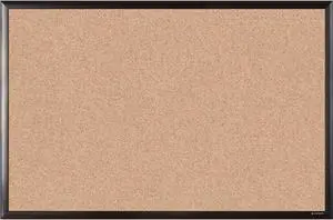 U Brands Cork Bulletin Board 35 x 23 Inches Black Aluminum Frame 2880U00-01