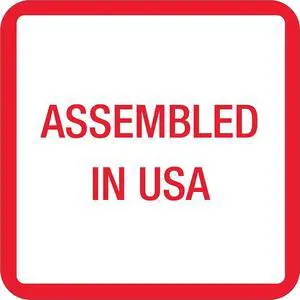 Tape Logic Labels "Assembled in U.S.A." 1" x 1" Red/White/Blue 500 PER ROLL