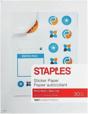 Staples Sticker Paper (70972) 490429 Staples Sticker Paper (70972) 490429