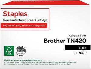 Staples ufactured Laser Toner Cartridge Brother TN420 (TN-420) Black 400244