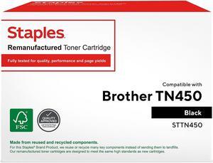 Staples ufactured Black Toner Cartridge Brother TN-450 High Yield 400229