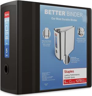 Staples 5" 3-Ring Better Binder Black (44104) 55821/44104