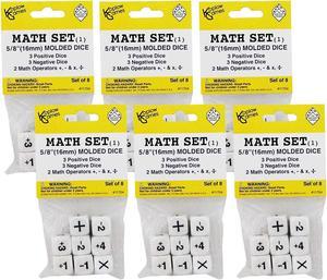 Koplow Games Positive/Negative Dice Set, 8 per Set, 6 Sets