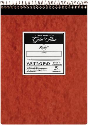 Ampad Gold Fibre Retro Wirebound Writing Pad Legal 8 1/2 x 11 3/4 Ivory 70 Sheets 20008R