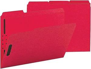 Sparco Fastener Folders w/ 2-Ply Tab 1/3 Ast Tab 50/BX Ltr Red SP17269