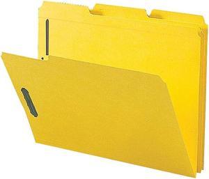 Sparco Fastener Folders w/ 2-Ply Tab 1/3 Ast Tab 50/BX Ltr Yellow SP17270