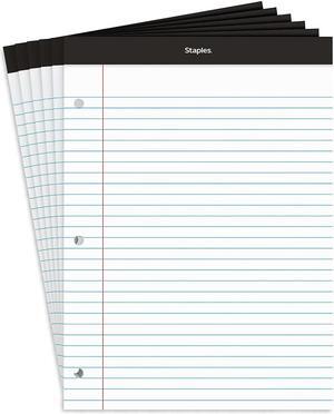 Staples Double Pad Notepads 8.5x11.75 White 100 Sh/Pd 6 Pd/Pk TR57350/35717