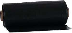 Boardwalk Industrial Drum Liners Rolls 60 gal 2.7 mil 38 x 63 Black 1 Roll of 50 Bags D38634BN