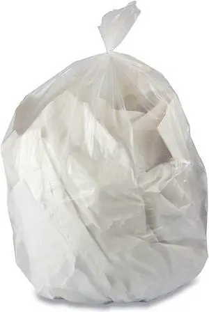 Boardwalk Industrial Drum Liners Rolls 60 gal 2.5 mil 38 x 65 Clear 1 Roll 50 Bags D3865