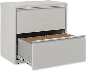 Alera 2-Drawer Mobile Lateral File Cabinet Letter/Legal Size Lockable 29"H x 30"W x 19.25"D Light Gray (ALEHLF3029LG)