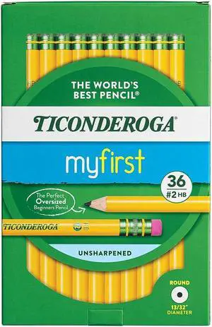Ticonderoga Wooden Pencil 0.7mm #2 Medium Lead 3 Dozen (DIX33336)