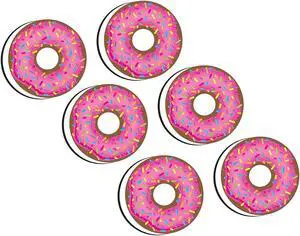 Ashley Productions Dry Erase Magnetic Whiteboard Erasers DonutFetti Pack of 6