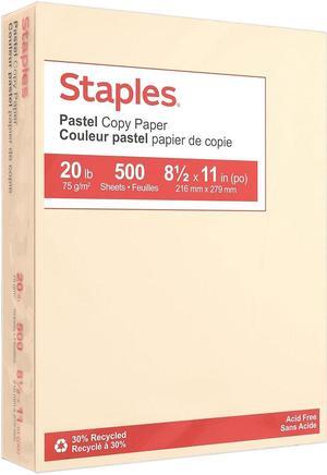 MyOfficeInnovations Pastel Colored Copy Paper 8 1/2" x 11" Cream 500/Ream (14789) 490950