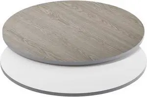 Flash Furniture Glenbrook 42" Round Table Top Reversible White or Gray (XURD42WHGY)