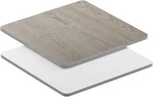 Flash Furniture Glenbrook 36" Square Table Top Reversible White or Gray (XUWHGY3636)