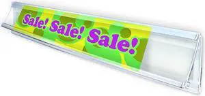 Azar Displays 1.25"H x 6'L Plastic C-Channel 5/Pk 600050