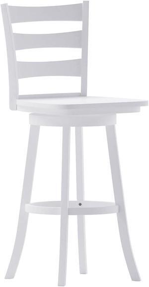 Flash Furniture Liesel Classic Solid Wood Ladder Back Barstool Antique White Wash (ESUN31WS29WH)