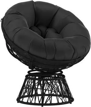 Flash Furniture Bowie Swivel Patio Chair Black (JE5101WBK)