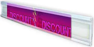 Azar Displays 1.25" x 72" Plastic C-Channel 600053