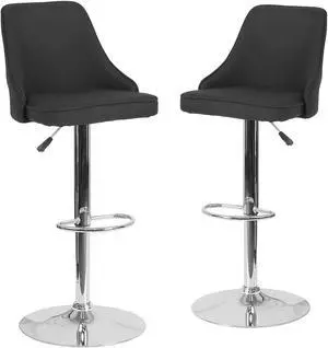Flash Furniture Carmel Series Transitional LeatherSoft Barstool Brown 2-Pieces (2CH182020T30BN)