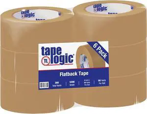 Tape Logic #5300 Flatback Tape 2" x 60 yds. Kraft 6/Case T94753006PK