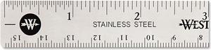 Charles Leonard Plastic Ruler, 6 Inches, Clear