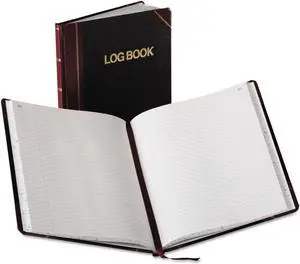 Boorum & Pease Log Book Record Rule Black/Red Cover 150 Pages 10 3/8 x 8 1/8 G21150R