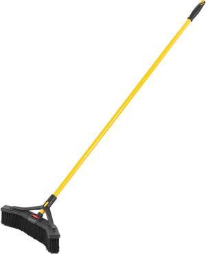 Rubbermaid Commercial Broom Steel Handle 18" Angled Sweep 58-1/8"L YW/BK 2018727