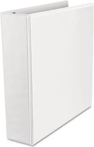 UNIVERSAL Push-Open Deluxe Plus D-Ring View Binder 2" Capacity 8-1/2 x 11 White 30732