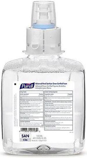 PURELL Advanced Hand Sanitizer Green Certified Foam Refill for PURELL CS6 Touch-Free Dispensers 1200 mL 2/CT (6551-02)