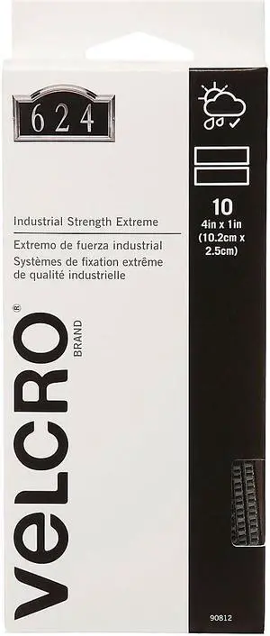 Velcro Extreme Outdoor 1"W x 4"L Sticky Back Hook & Loop Fasteners 821114