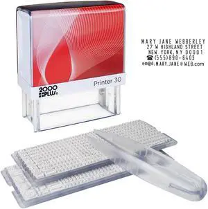 2000 Plus Printer 30 Pre-Inked Stamp Set Letters/Numbers 507844
