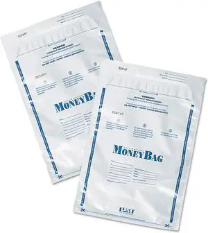 SecurIT Tamper-Evident Deposit Bags 9 x 12 Plastic White 100 per Pack 94190068