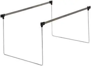 Pendaflex Adjustable Hanging File Folder Frame Letter Size Gray/Silver 2/Box (OXF AFF24)