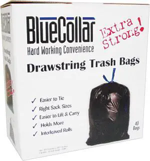 Heritage Bag Heritage Blue Collar Low Density Trash Bags; 30 Gallon Extra Heavy 40/Box N6034YKRC1