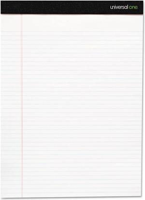 UNIVERSAL Premium Ruled Writing Pads White 8.5 x 11.75 Legal/Wide 50 Sheets 12 Pads 30730