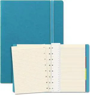 Filofax Notebook College Rule Aqua Cover 8 1/4 x 5 13/16 112 Sheets/Pad B115012U