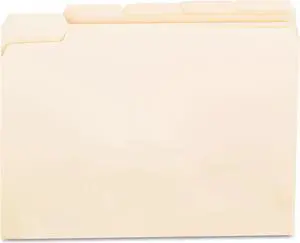 UNIVERSAL File Folders 1/5 Cut Assorted One-Ply Top Tab Letter Manila 100/Box 12115
