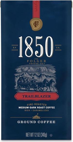 1850 Coffee Trailblazer Dark Roast Ground 12 oz Bag 6/Carton 60515