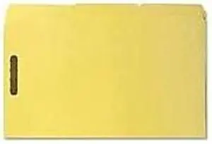 Business Source Fastener Folders w/2-Ply Tab 1/3 AST Tab Lgl 50/BX Yellow 17222