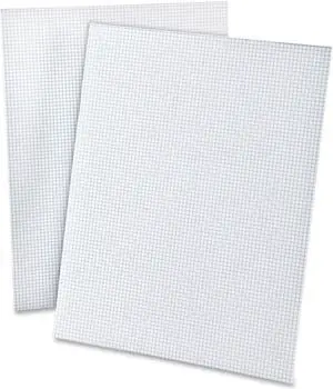 AMPAD/DIV. OF AMERCN PD&PPR Quadrille Pads 8 Squares/Inch 8 1/2 x 11 White 50 Sheets 22005