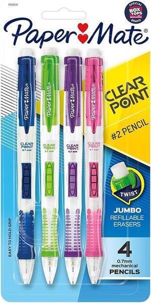 Paper Mate Clearpoint Mechanical Pencil 0.7mm #2 Hard Lead 4/Pack (2087147/1902636)
