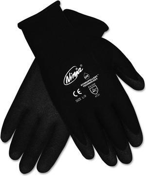 MCR Safety Ninja HPT PVC Coated Nylon Gloves Medium Black 12 Pair/Box N9699MDZ