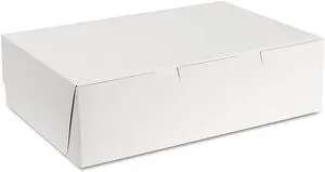 SCT Tuck-Top Bakery Boxes 14w x 10d x 4h White 100/Carton 1025