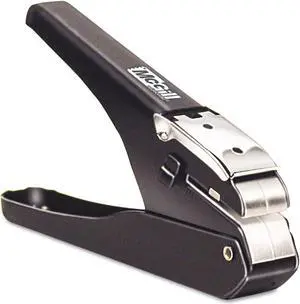 McGill Handheld Badge Punch 9/16 x 1/8 Horizontal Slot 1/8"-5/8" Reach Black/Chrome MCG16500