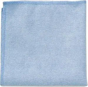 Rubbermaid Commercial Microfiber Cleaning Cloths 16 X 16 Blue 24/Pack 1820583