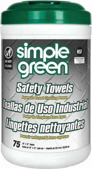 Simple Green Safety Towels 10 x 11 3/4 75/Canister 13351