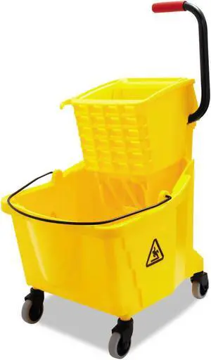 Boardwalk Pro-Pac Side-Squeeze Wringer/Bucket Combo 8.75gal Yellow 2635COMBOYEL