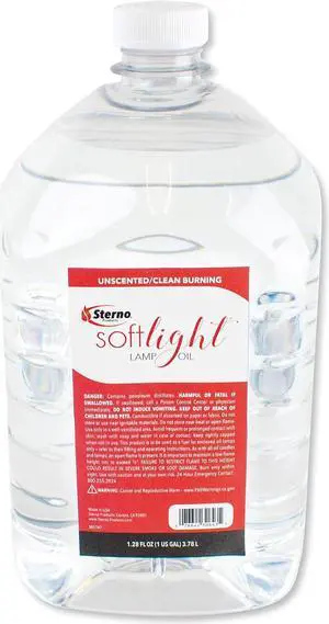 Sterno Soft Light Liquid Wax Lamp Oil Clear Gallon 4 per Carton (STE30644)