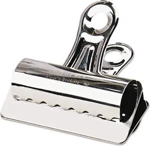 X-ACTO Bulldog Clips Steel 1" Capacity 3"w Nickel-Plated 12 per Box 2004LMR